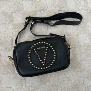 Valentino by Mario Valentino Black Leather Crossbody Bag